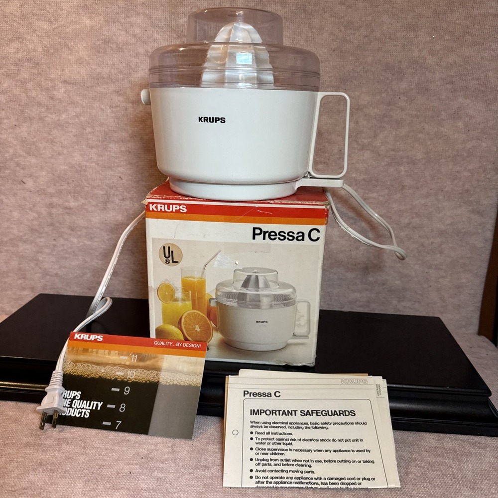 KRUPS Pressa C Citrus Fruit Juicer 22oz Model 252 Works Well - Picture 2 of 14